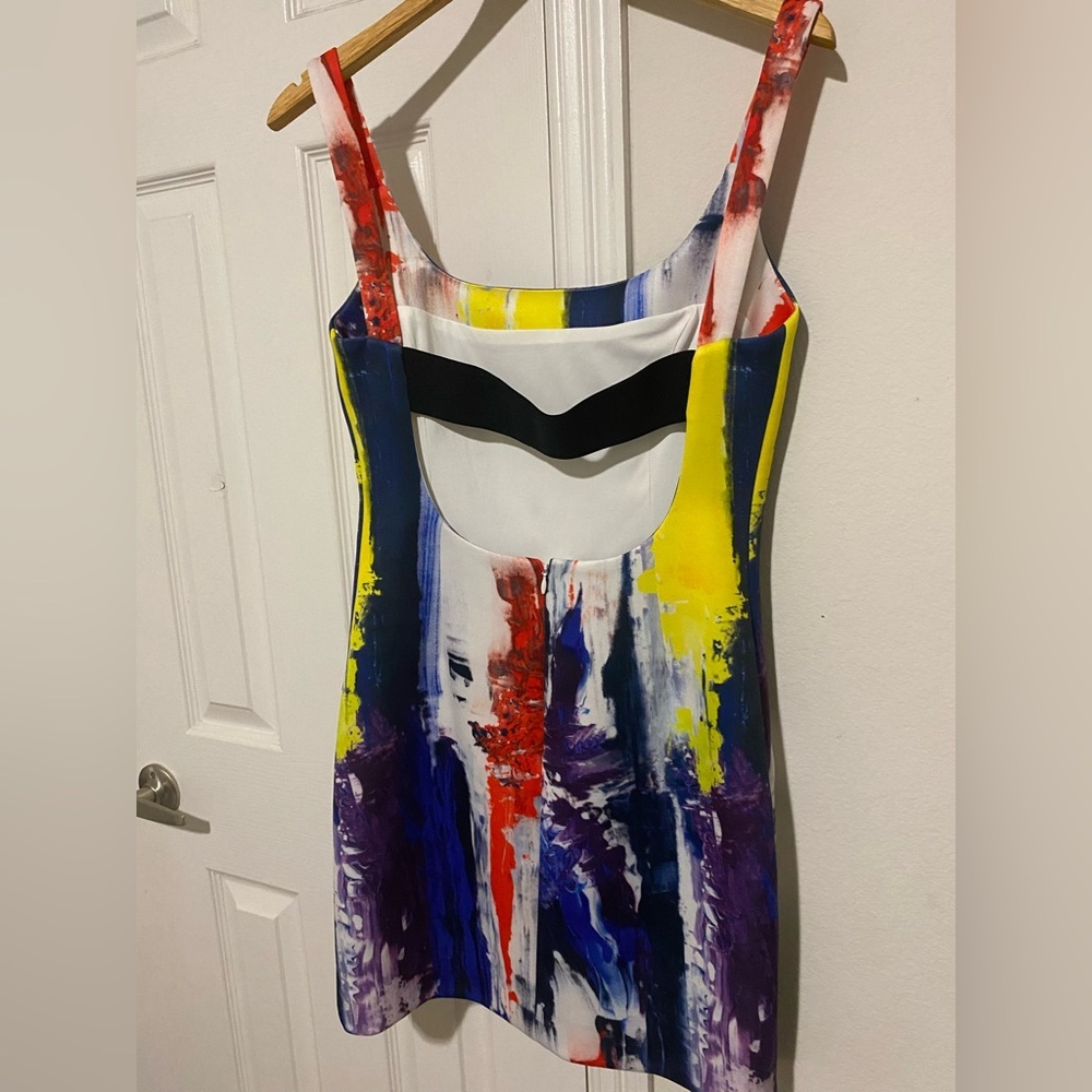Milly Graffiti-print racerback sheath dress size M - Picture 5 of 11
